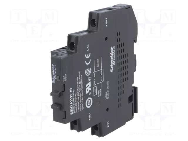 Relay: solid state; Ucntrl: 90÷140VAC; 12A; 24÷280VAC; Zelio Relay SCHNEIDER ELECTRIC SSM1A112F7R