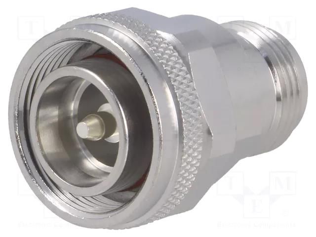 Adapter; 4,3-10 plug,N socket; Insulation: PTFE; 6GHz; 50Ω TELEGÄRTNER J01027A0023