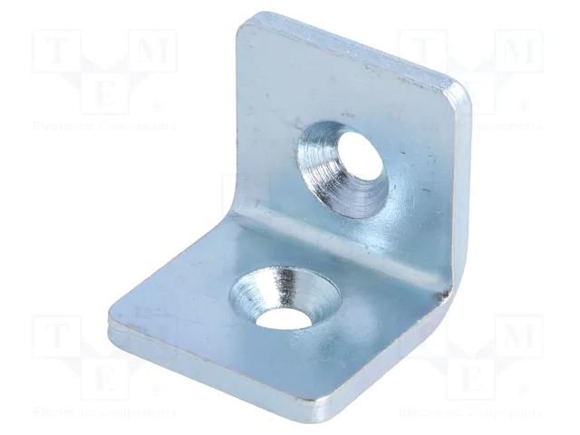 Angle bracket; for profiles; with bore for countersunk screws ELESA+GANTER GN967-40-40-L-1-ZB