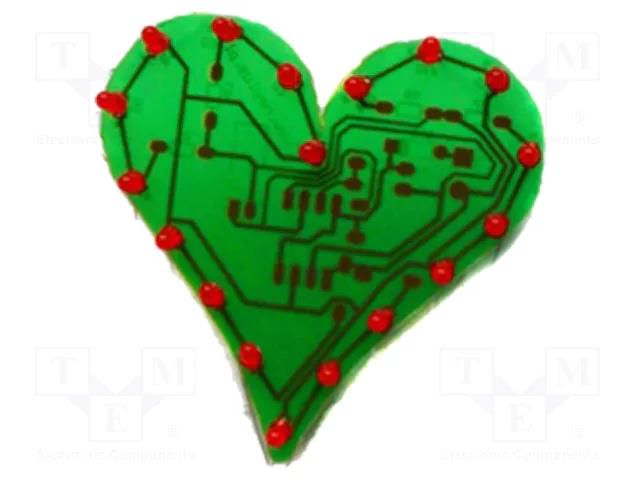 Flashing heart; 9VDC; No.of diodes: 10 Nord Elektronik Plus ZSM-NE002