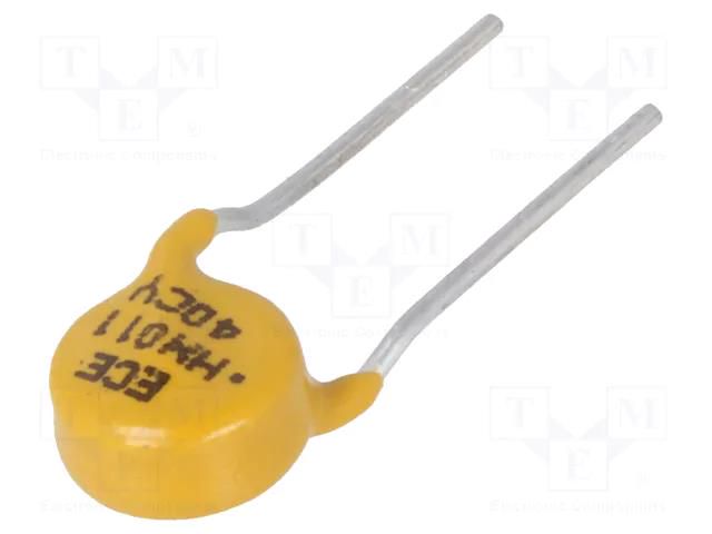 Fuse: PTC polymer; 110mA; Ø0.65x4.7mm ECE HX011-V3