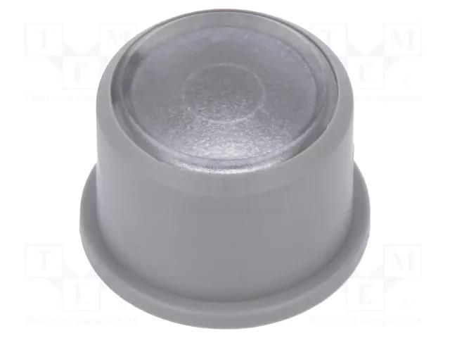 Button; round; grey; Ø9.6mm; plastic MEC MEC1F031