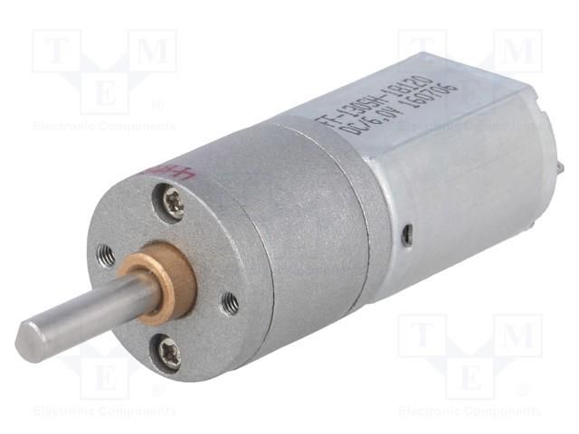 Motor: DC; with gearbox; POLOLU 20D; 6VDC; 3.2A; Shaft: D spring POLOLU POLOLU-3473