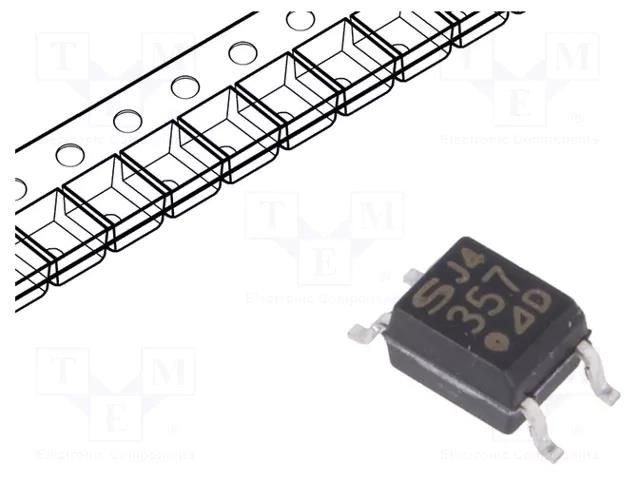 Optocoupler; SMD; Ch: 1; OUT: transistor; Uinsul: 3.75kV; Uce: 80V SHARP PC357N4J000F