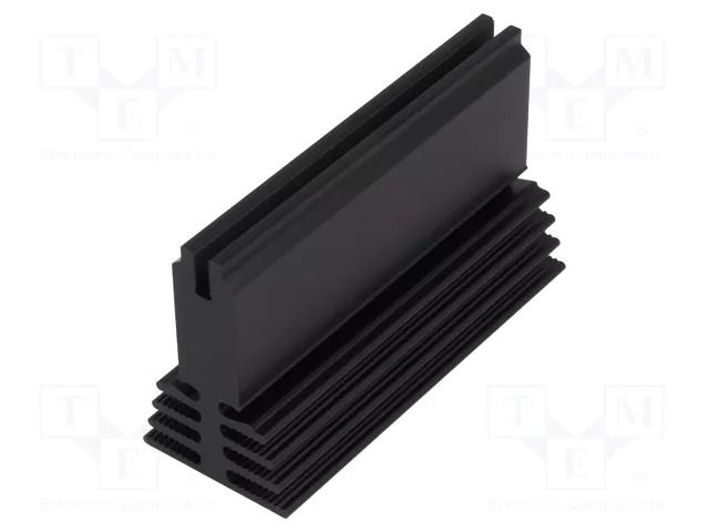Heatsink: extruded; black; L: 75mm; W: 29.4mm; H: 45mm; 3.5K/W FISCHER ELEKTRONIK SK489/75/SA