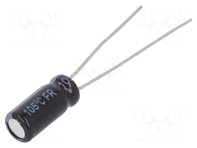 Capacitor: electrolytic; low ESR; THT; 22uF; 50VDC; Ø5x11mm; ±20% PANASONIC EEUFR1H220