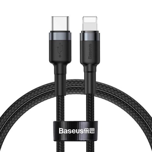 Baseus CATLKLF-G1 Lightning - USB-C PD QC cable 18W 480Mb/s 1m - black and gray, Baseus 6953156297449 6953156297449