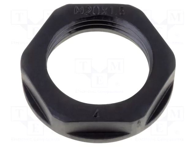 Nut; NPT1"; polyamide; black; Thread: inch; with flange; KMK-PA-MB HELUKABEL HELU-90878