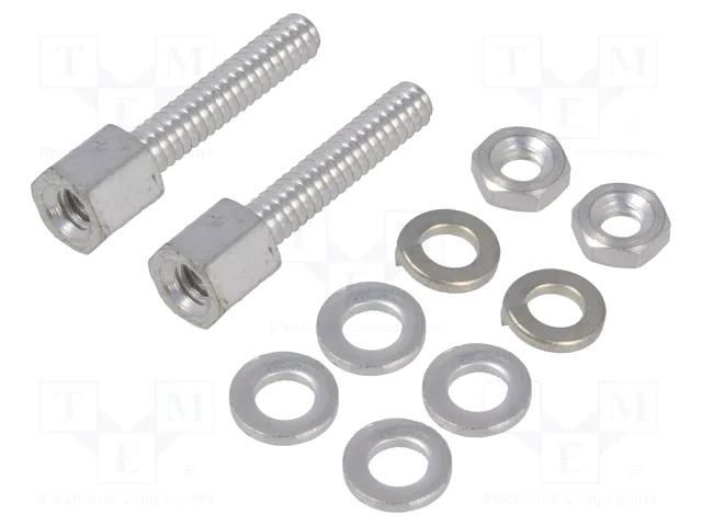 Set of screws for D-Sub; Thread len: 14.2mm; Thread: UNC 4-40 TE Connectivity 215072-2