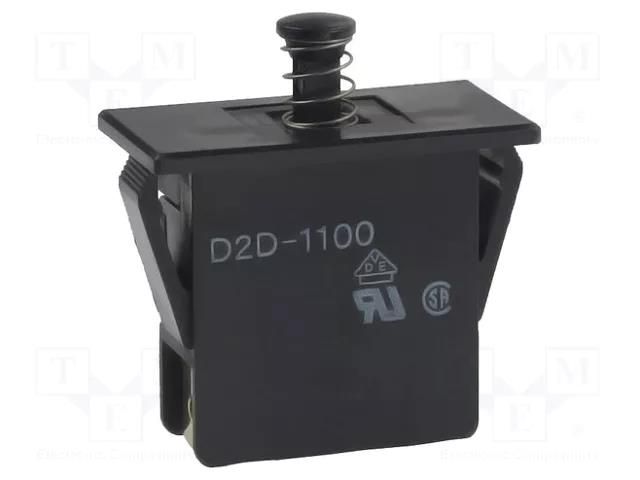 Switch: door; Pos: 2; SPST-NO + SPST-NC; 16A/250VAC; black; D2D OMRON Electronic Components D2D-1100