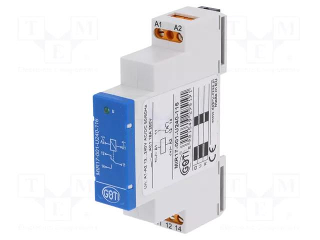 Relay: installation; impulse; NC + NO; for DIN rail mounting DOBRY CZAS MIR17-001-U240-116