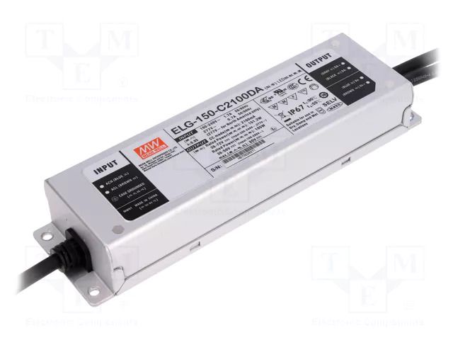 Power supply: switching; LED; 150W; 36÷72VDC; 2.1A; 100÷305VAC MEAN WELL ELG-150-C2100DA