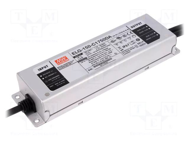 Power supply: switching; LED; 150W; 43÷86VDC; 1.75A; 100÷305VAC MEAN WELL ELG-150-C1750DA