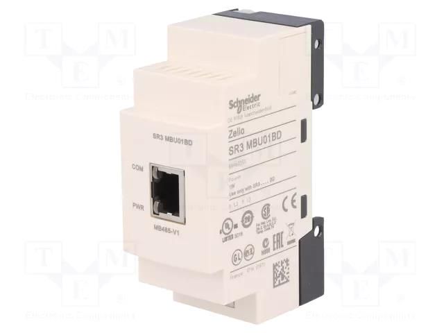 Module: communication; OUT 1: RS485 Modbus RTU; Zelio Logic SCHNEIDER ELECTRIC SR3MBU01BD