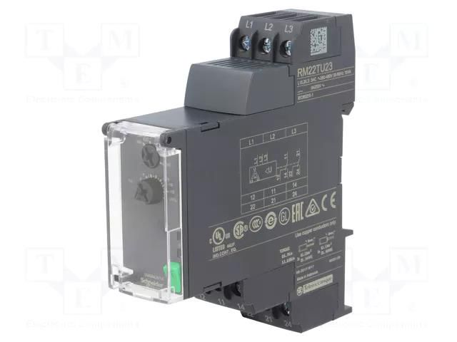 Voltage monitoring relay; for DIN rail mounting; Zelio Control SCHNEIDER ELECTRIC RM22TU23