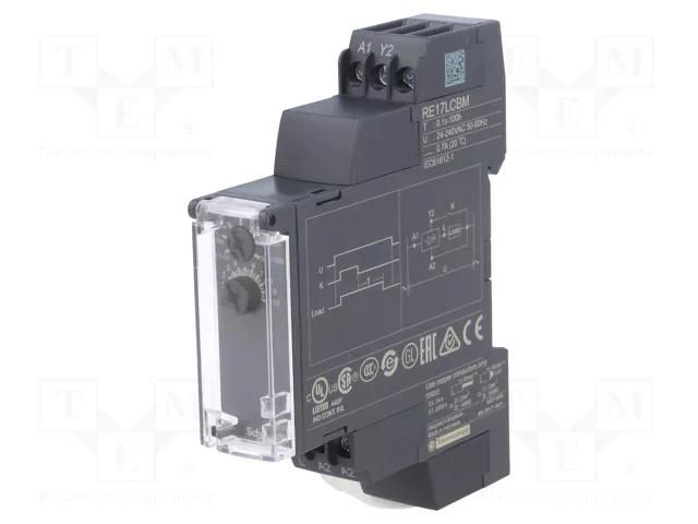 Timer; 0,1s÷100h; SSR; 230VAC/700mA,230VDC/700mA; Usup: 24÷240VAC SCHNEIDER ELECTRIC RE17LCBM