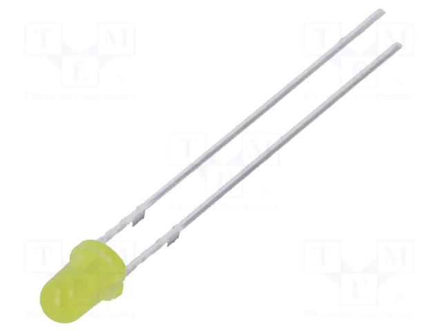 LED; yellow; 3mm; 220÷330mcd; 70°; Front: convex; 1.8÷2.6VDC OPTOSUPPLY OSY5JA3Z74A