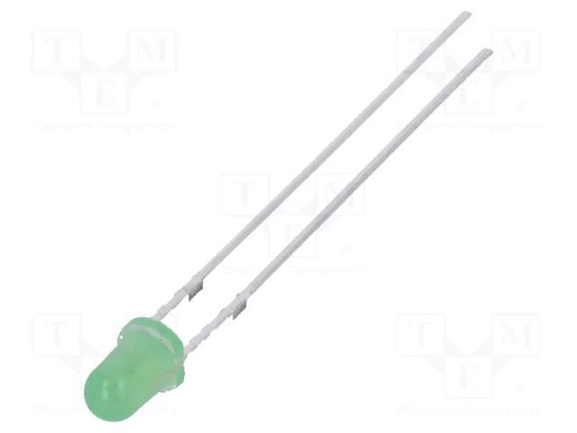 LED; yellow green; 3mm; 68÷100mcd; 70°; Front: convex; 1.8÷2.6VDC OPTOSUPPLY OSG8HA3Z74A