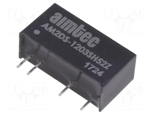 Converter: DC/DC; 2W; Uin: 10.8÷13.2VDC; Uout: 3.3VDC; Iout: 500mA AIMTEC AM2DS-1203SH52Z