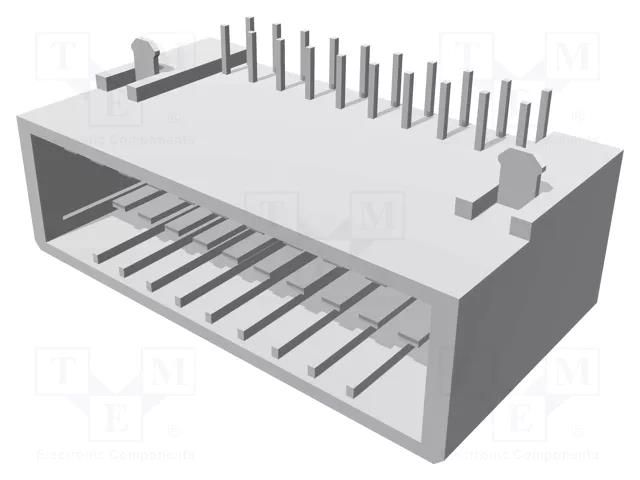 Connector: wire-board; socket; male; Dynamic D-3100D; PIN: 20; 10A TE Connectivity 178308-2