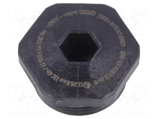 Stopper; PG16; IP68; polyamide; black; V-Ex; Thread: PG; -20÷90°C HUMMEL HUMMEL-1297160111