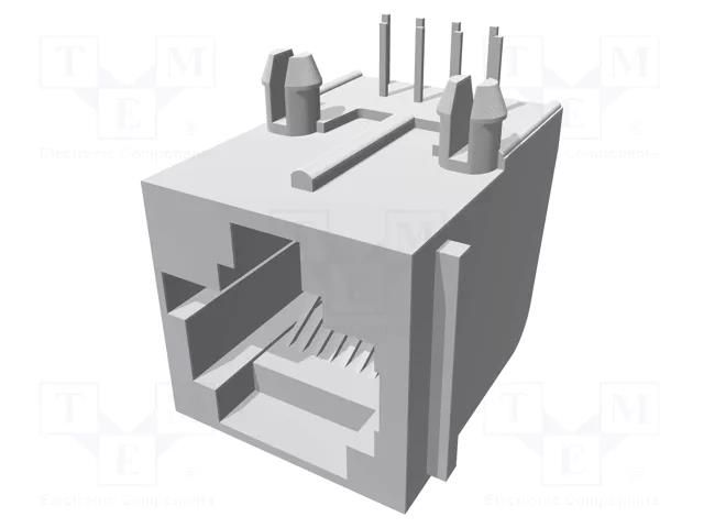 Connector: RJ45; socket; PIN: 8; 8p8c; on PCBs; THT TE Connectivity 5520252-4