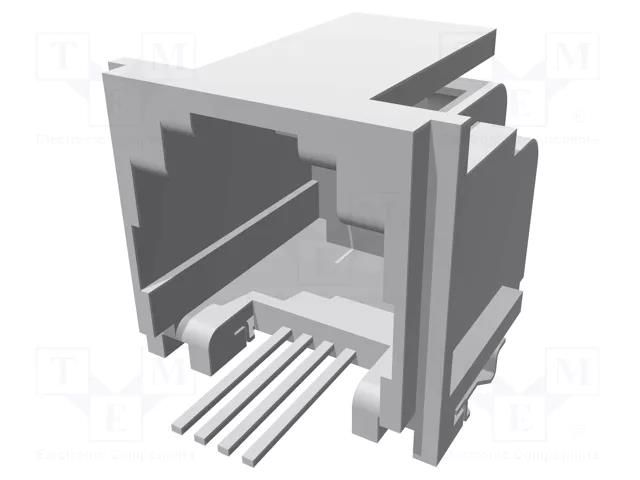 Connector: RJ11; socket; PIN: 4; Cat: 3; shielded,low profile; 6p4c TE Connectivity 5406545-1