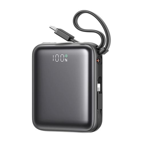 Joyroom Mini PowerBank JR-PBF27 22.5W with dual cable 10000mAh (black), Joyroom JR-PBF27