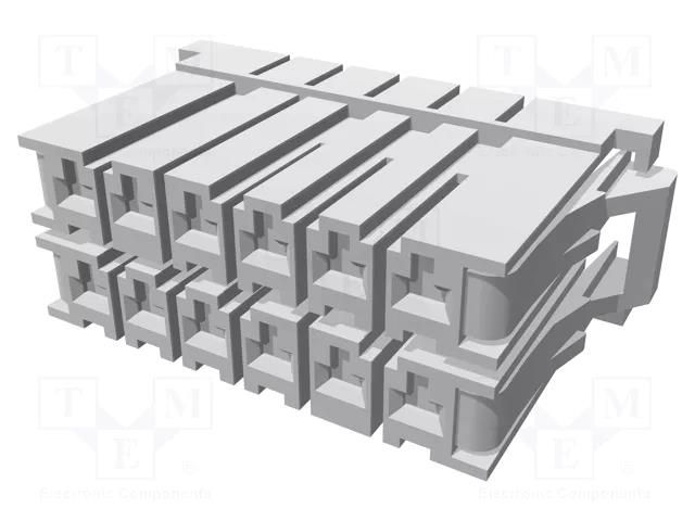 Connector: wire-board; plug; female; Dynamic D-3200; 600V; PIN: 12 TE Connectivity 3-917659-6