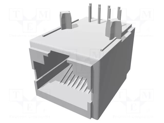 Connector: RJ45; socket; PIN: 8; 8p8c; on PCBs; THT TE Connectivity 5558341-1