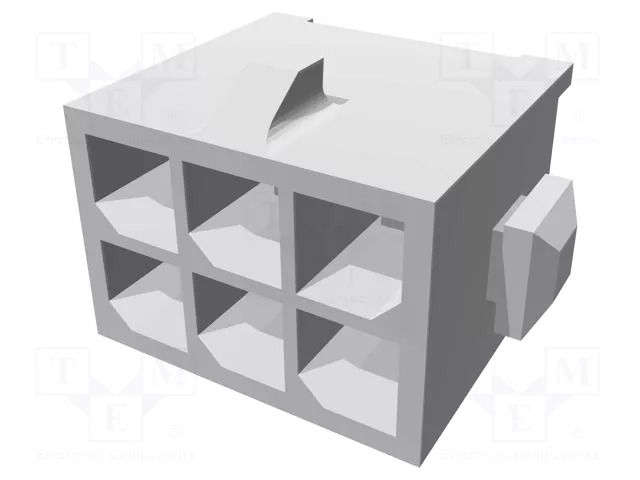 Connector: wire-board; socket; male; PIN: 6; Micro MATE-N-LOK; THT TE Connectivity 3-794630-6