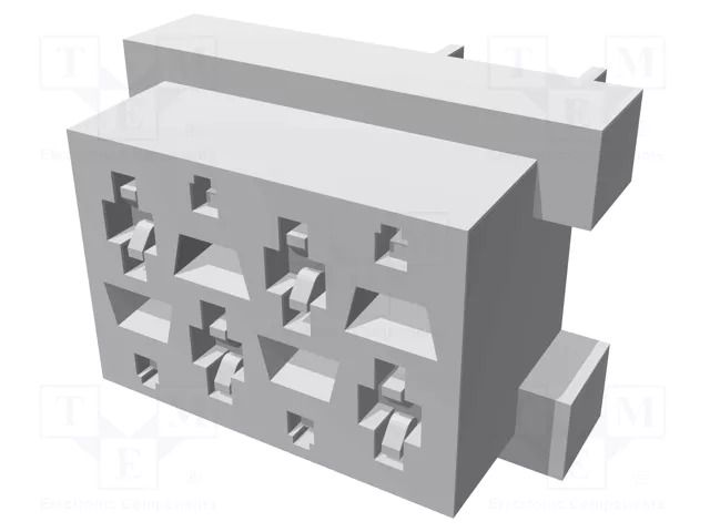 Connector: Micro-MaTch; socket; female; PIN: 4; straight; THT; 2x2 TE Connectivity 7-215079-4