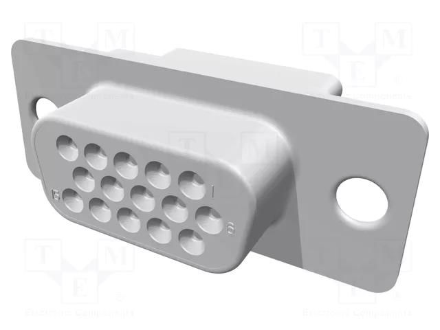 D-Sub HD; PIN: 15; female; for cable; Type: w/o contacts TE Connectivity 216164-1