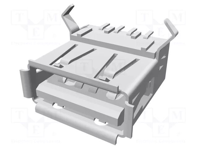 Connector: USB A; socket; on PCBs; THT; PIN: 4; angled 90°; USB 2.0 TE Connectivity 292303-7