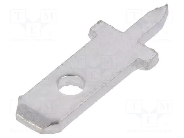 Terminal: flat; 2.8mm; 0.8mm; male; THT; brass; silver plated NINIGI LST1095