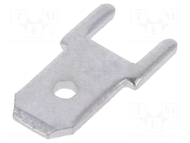 Terminal: flat; 4.8mm; 0.8mm; male; THT; brass; silver plated NINIGI LS1560