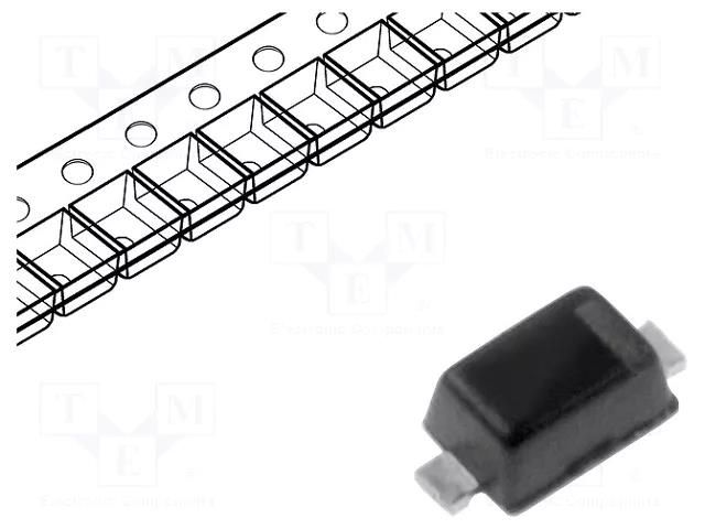 Diode: Zener; 0.3W; 4.7V; SMD; reel,tape; SOD523; single diode DIODES INCORPORATED BZT52C4V7T-7