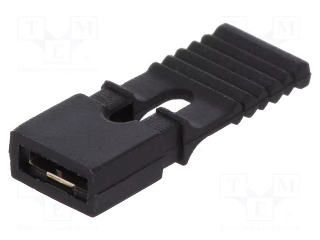 Connector: pin strips; jumper; female; 2.54mm; 1x2; black NINIGI JUMPER-H/B