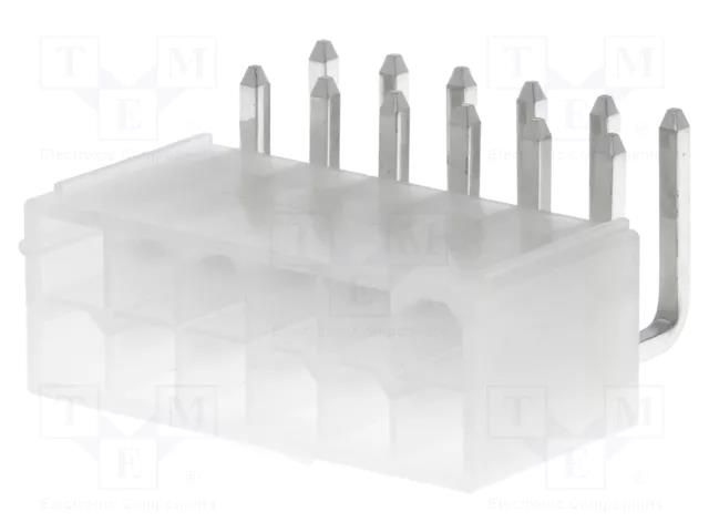 Connector: wire-board; socket; male; PIN: 12; N42G; 600V; angled 90° NINIGI N42GK-12