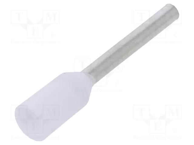 Tip: bootlace ferrule; insulated; copper; 0.5mm2; 10mm; tinned WEIDMÜLLER H0.5/16D/WH