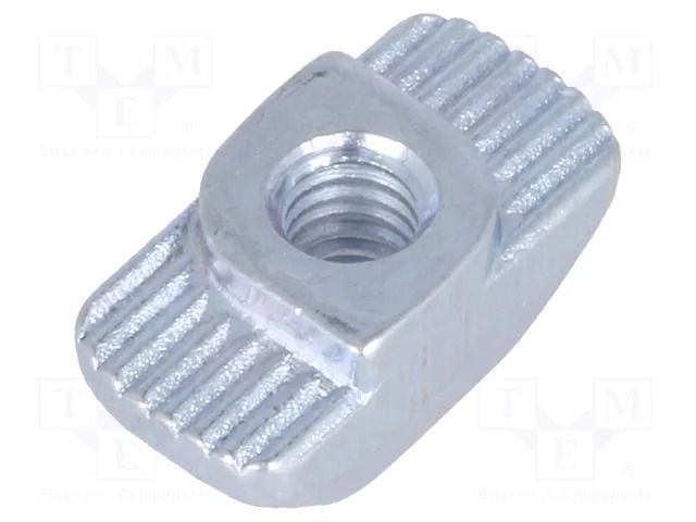 Nut; for profiles; Width of the groove: 8mm; steel; zinc; T-slot ELESA+GANTER GN505-8-M4-MB