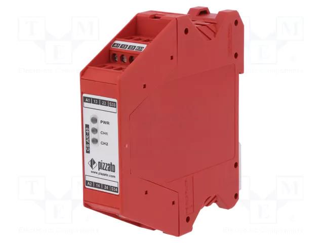 Module: safety relay; 24VAC; 24VDC; for DIN rail mounting; CS PIZZATO ELETTRICA CS-AR-40V024