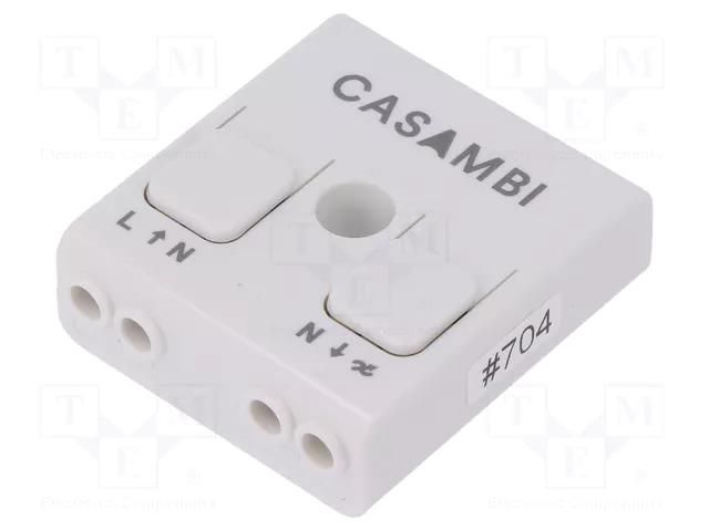 Wireless dimmer; 85÷240VAC; IP20; -20÷45°C; 0.65A Casambi Technologies CBU-TED