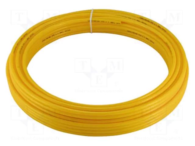 Pneumatic tubing; max.15bar; L: 20m; r bending min: 13mm; yellow SMC T0425Y-20