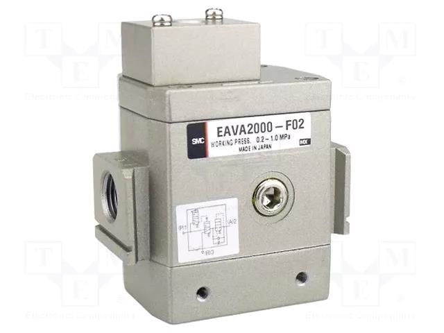 Soft start valve; Working press: 15bar; Thread: G 3/8"; 2165l/min SMC EAVA3000-F03