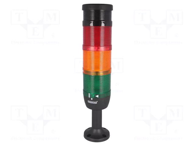 Signalling column; red/yellow/green; LED; 220VDC; 220VAC; IK; 70mm EMAS TK-IK73F220ZM01