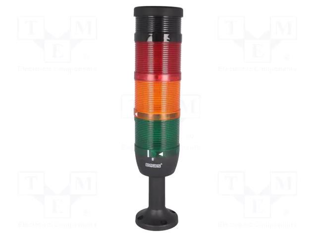Signalling column; red/yellow/green; LED; 24VDC; 24VAC; IK; 70mm EMAS TK-IK73F024ZM01