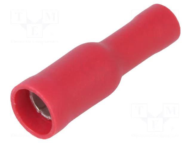 Terminal: round; female; Ø: 4mm; 0.5÷1mm2; crimped; insulated; red ERGOM GCI1/4PCV