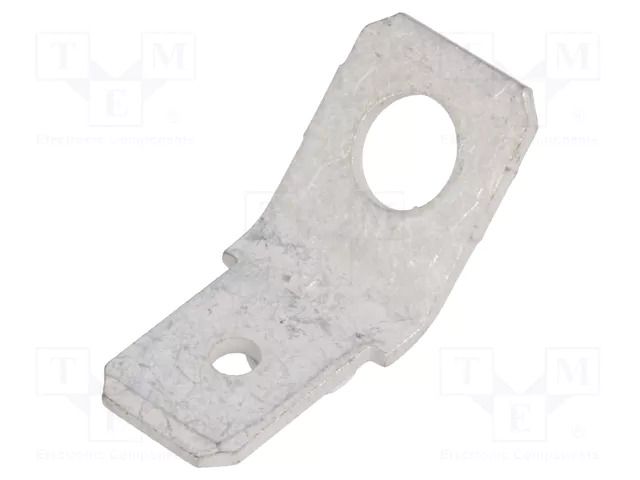Terminal: flat; 6.3mm; 0.8mm; male; M4; screw; brass; tinned TE Connectivity 140814-2