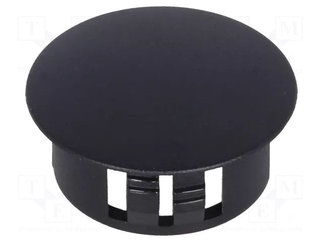 Stopper; H: 10.3mm; Flange dia: 23.2mm; Wall thick: 3.3mm; black FIX&FASTEN FIX-M19